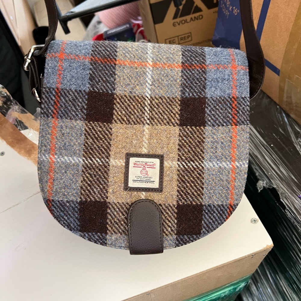Plaid Messenger Bag